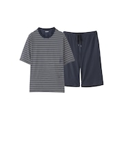 【WEB限定】天竺ボーダー＆無地ハーフパンツ パジャマ