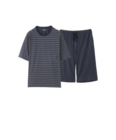 【WEB限定】天竺ボーダー＆無地ハーフパンツ パジャマ