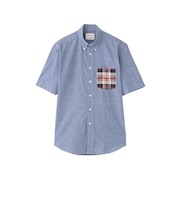 【WEB&一部店舗限定】シャンブレー/ハウスチェック 半袖ボタンダウン