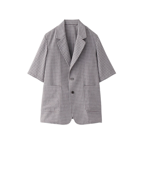 GREY LABEL リネンミックスチェックジャケット