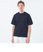 【WEEKENDER】クルーネック半袖Tシャツ ニットスムースコンビ