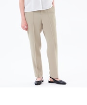 バックサテンテーパードパンツ