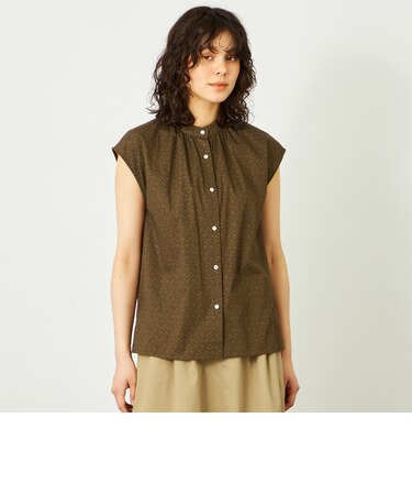 GREY LABEL ジオメトリックスタンドカラーブラウス