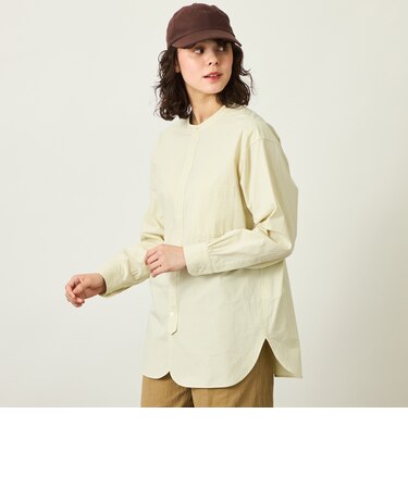 GREY LABEL パターンドバンドカラーシャツ