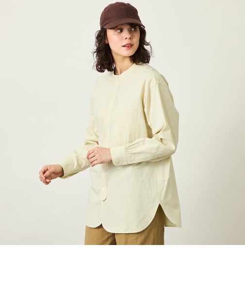 GREY LABEL パターンドバンドカラーシャツ