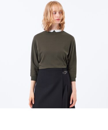 【Cleric Collar Knit(クレリックカラーニット)】ドルマンスリーブ