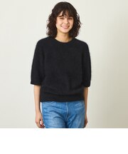 GREY LABEL ウールファーハーフスリーブニット
