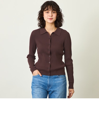 GREY LABEL ニットポロカーディガン