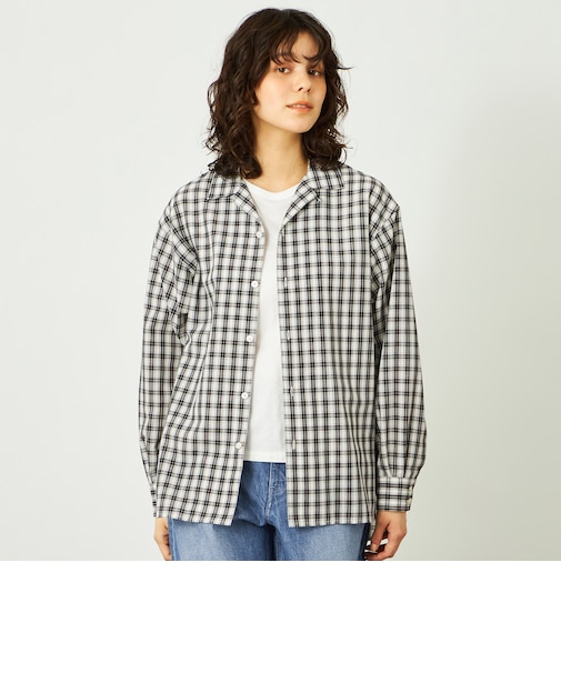 GREY LABEL チェックオープンカラーシャツ
