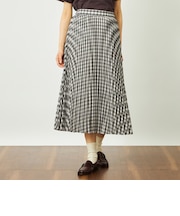 GREY LABEL チェックプリーツスカート