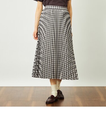 GREY LABEL チェックプリーツスカート