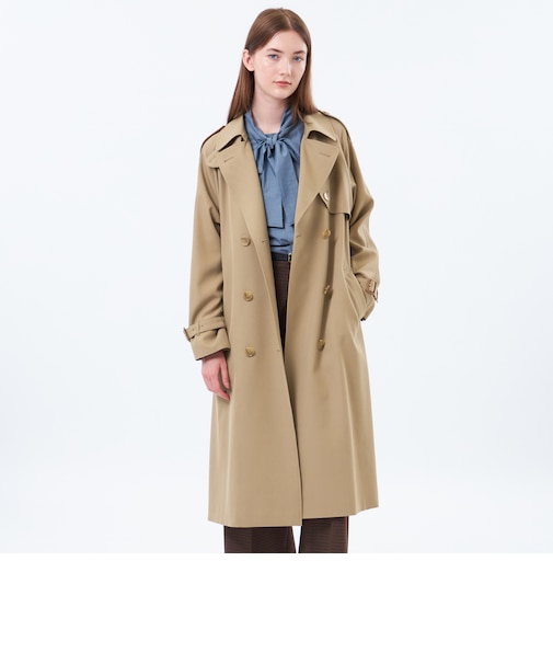 【WELBURY TRENCH(ウェルベリートレンチ)】梳毛ウールギャバ