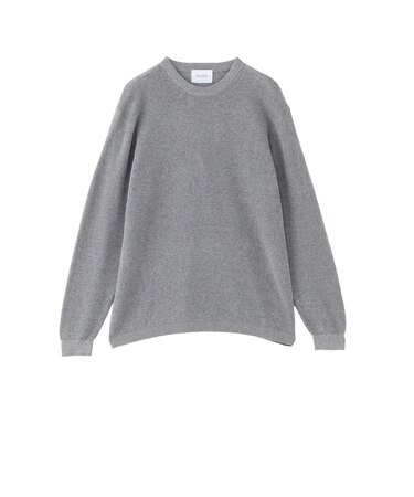 クルーネックプルオーバー フェードメランジワッフル