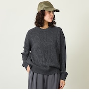 GREY LABEL ウールカシミヤケーブルニット