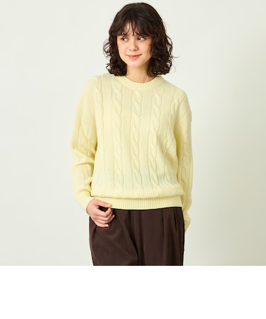GREY LABEL ウールカシミヤケーブルニット