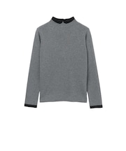 【Cleric Collar Knit(クレリックカラーニット)】グリッターニット