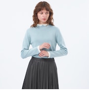 【Cleric Collar Knit(クレリックカラーニット)】グリッターニット