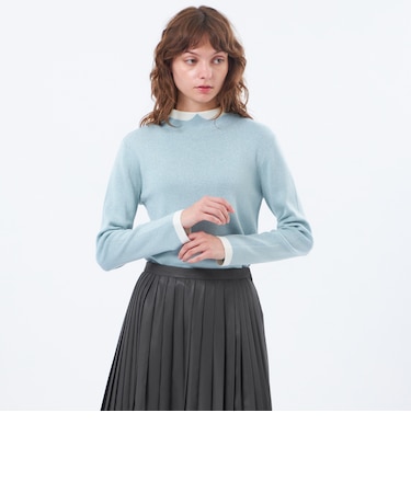 【Cleric Collar Knit(クレリックカラーニット)】グリッターニット