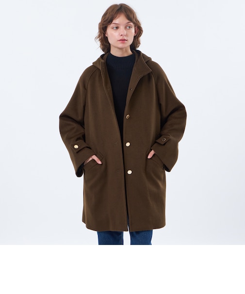 【LEE11月号/蛯原友里さん着用】【WELBURY HOOD(ウェルベリーフード)】ウールメルトン