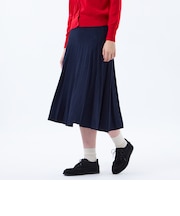【WEB&一部店舗限定】プリーツラインニットスカート