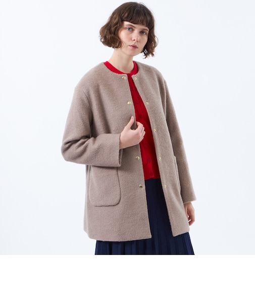 【WEB&一部店舗限定】ウールパイルミドルコート