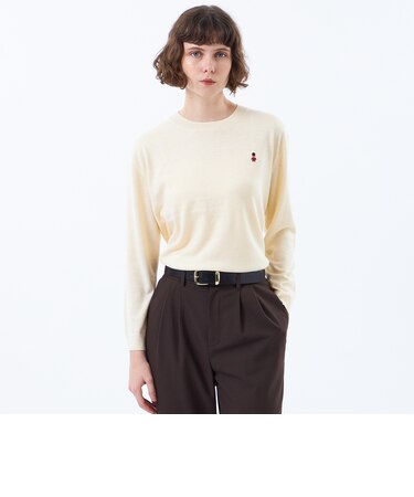 【WEB&一部店舗限定】バッキンガムベア ワッペンクルーネックニット