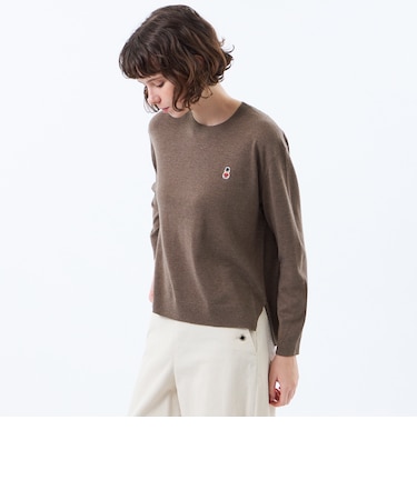 【WEB&一部店舗限定】バッキンガムベア ワッペンクルーネックニット