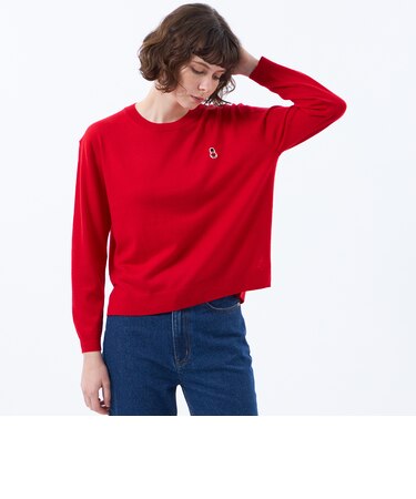 【WEB&一部店舗限定】バッキンガムベア ワッペンクルーネックニット