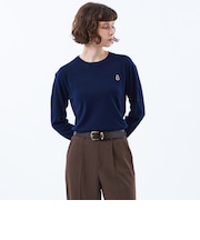 【WEB&一部店舗限定】バッキンガムベア ワッペンクルーネックニット