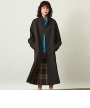 GREY LABEL シルクネップツイードスタンドカラーコート