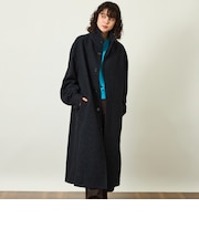 GREY LABEL シルクネップツイードスタンドカラーコート