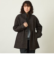 GREY LABEL シルクネップツイードショートコート