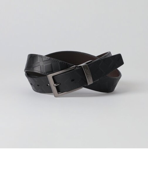 エンボスクレストブリッジチェックリバーシブルベルト