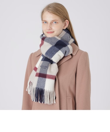 クレストブリッジチェックウォッシャブルカシミヤストール