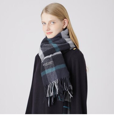 クレストブリッジチェックウォッシャブルカシミヤストール
