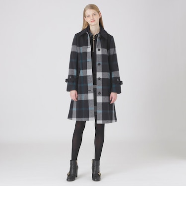 クレストブリッジチェックショートビーバーコート