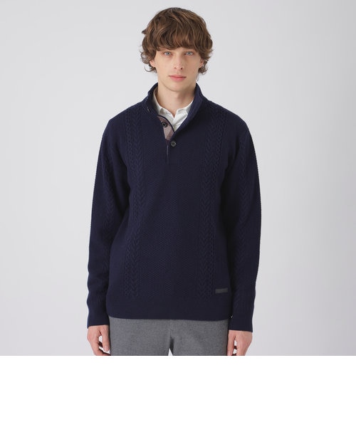 ブラックレーベルクレストブリッジ カシミヤミックススタンドネックニット Lサイズ ブラックレーベルクレストブリッジ カシミヤミックススタンド