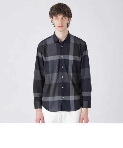 ハイゲージジャージークレストブリッジチェックシャツ
