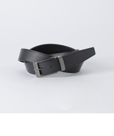 チェックバックルレザーベルト