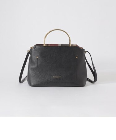 メタルハンドルレザートート