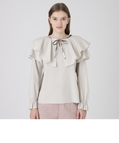 ハーブカラーエアリーローンブラウス