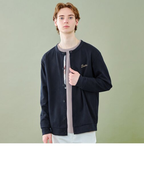 【WEB限定】シャドーチェッククルーネックカーディガン