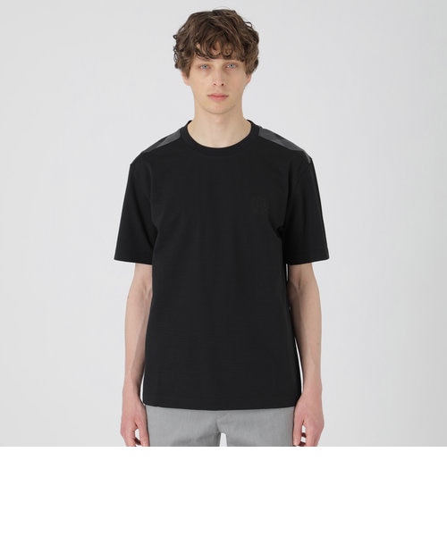 ハイゲージサッカーショルダーチェックTシャツ｜ブルーレーベル
