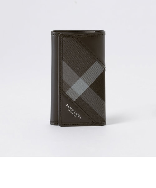【未使用品】ブラックレーベルクレストブリッジ チェック キーケース ブラック トーナルクレストブリッジチェックキーケース｜ブルーレーベルブラック