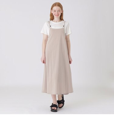 ハイカウントシルケットポンチエプロンドレス×Tシャツセット