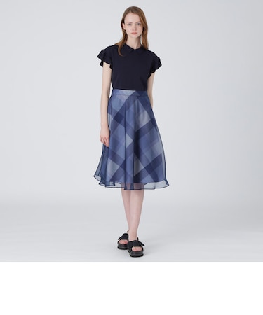 【美人百花コラボ】クレストブリッジチェックソフティーボイルニットコンビドレス