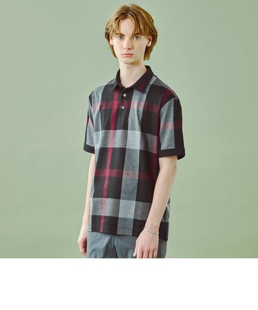 【WEB限定】ブラックチェックポロシャツ