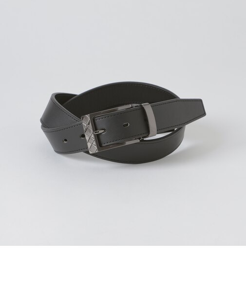 チェックバックルレザーベルト