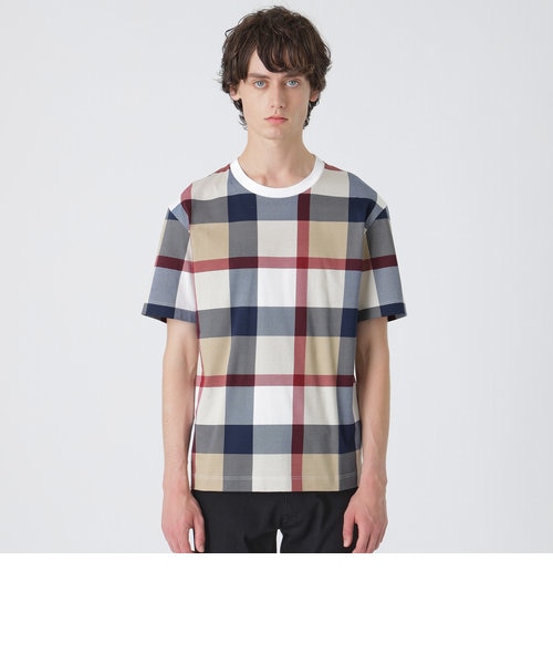【タグ付き✨】ブルーレーベルクレストブリッジ　Tシャツ　チェック　クール　38 クレストブリッジチェックTシャツ｜ブルーレーベルブラック