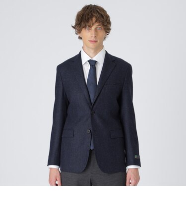 di Pray ネイビーヘリンボーンジャケット